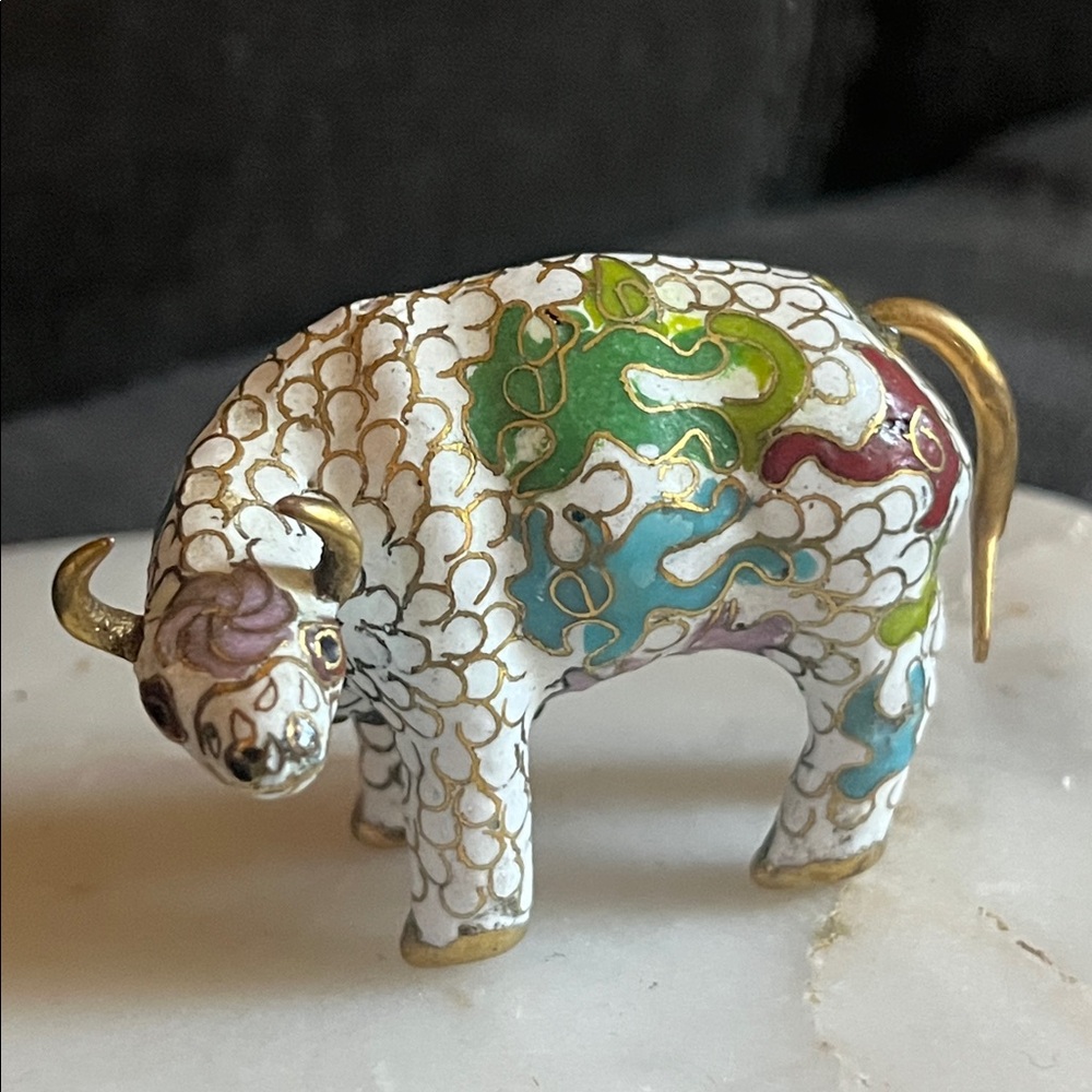 Cloisonné Mini Vintage  Bull